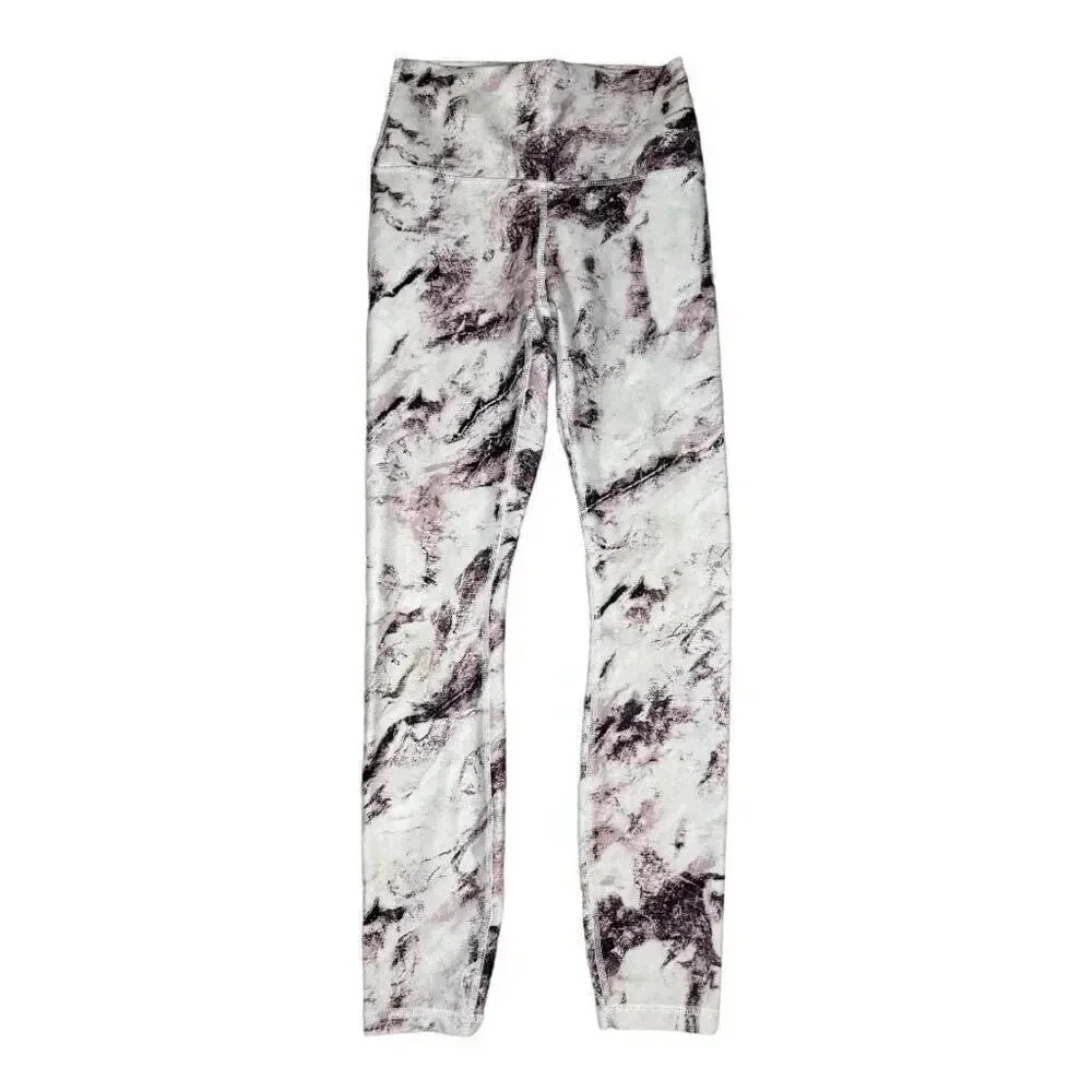 Wildfox Women's Size Small Purple Marble 7/8 Ultra High Rise Legging